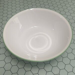 Corelle 1-Quart Size Serving Bowl (1) w/ Green Rim (Vintage “My Garden” …